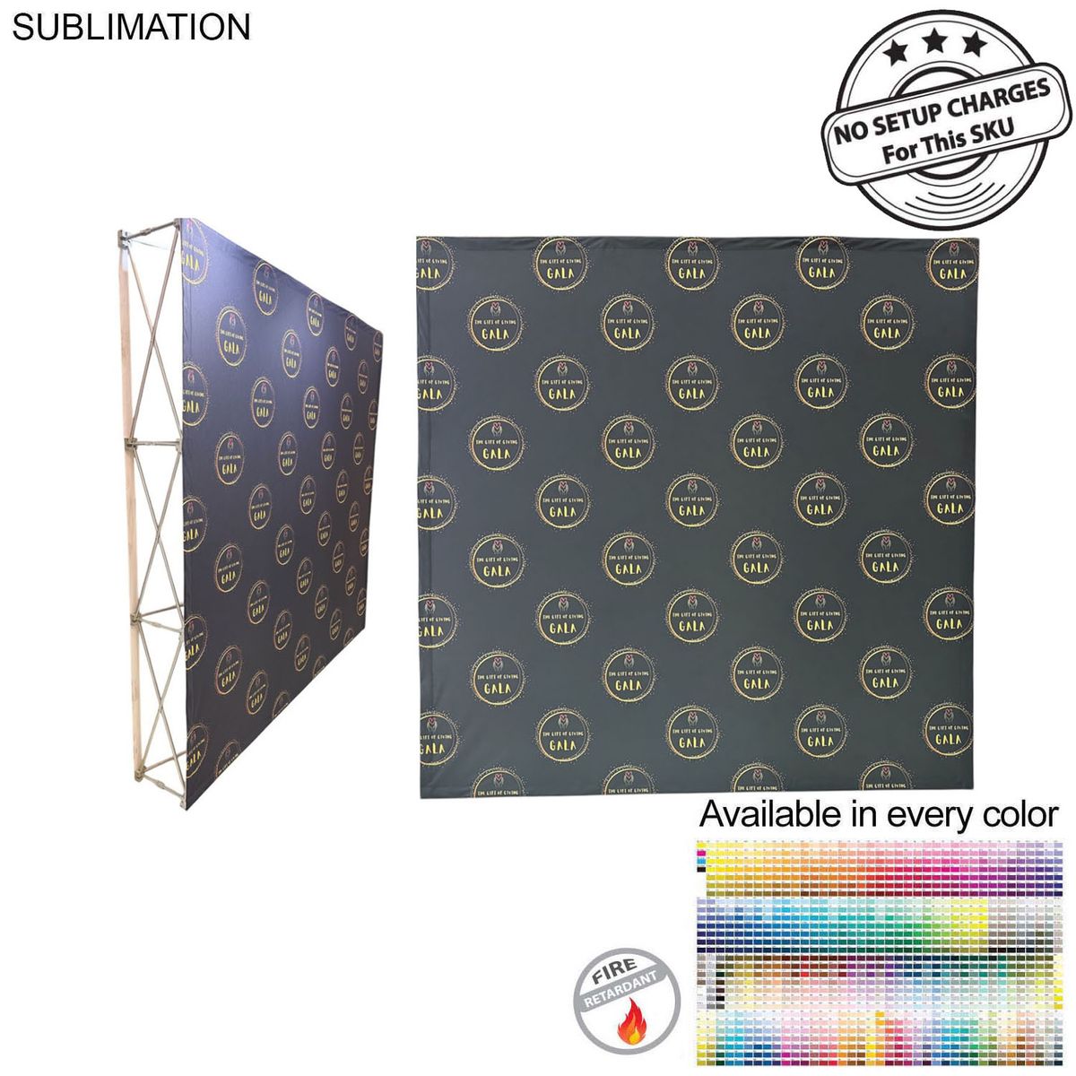 *3 DAY RUSH* Pop Up Fabric Backdrop - 7.5' x 7.5' (Open Edges)
