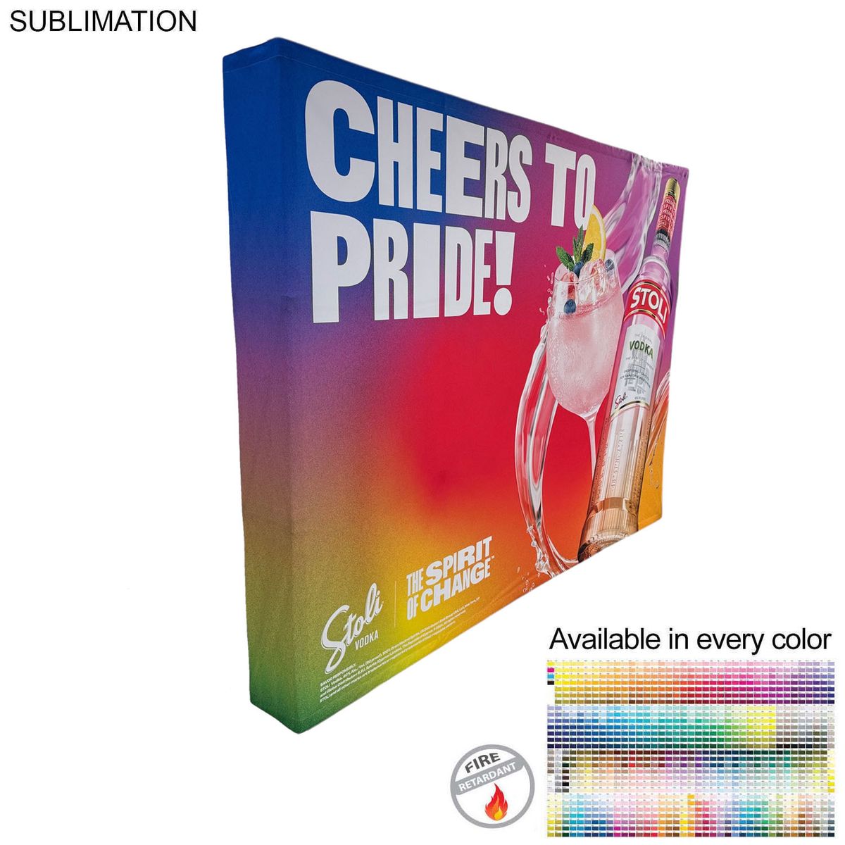 Pop Up Fabric Backdrop - 10' x 7.5' (Covered Edges)