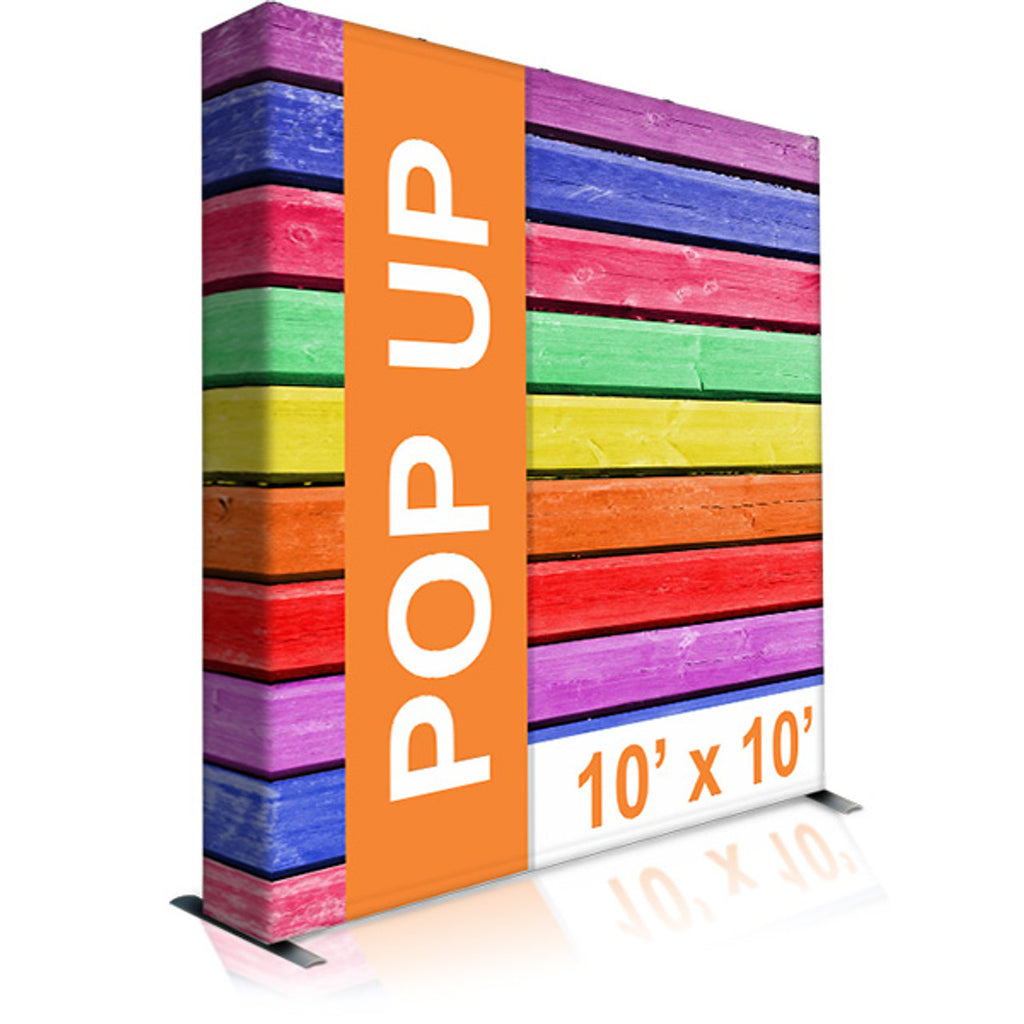 Pop Up Fabric Backdrop - 10' x 10' (Covered Edges)