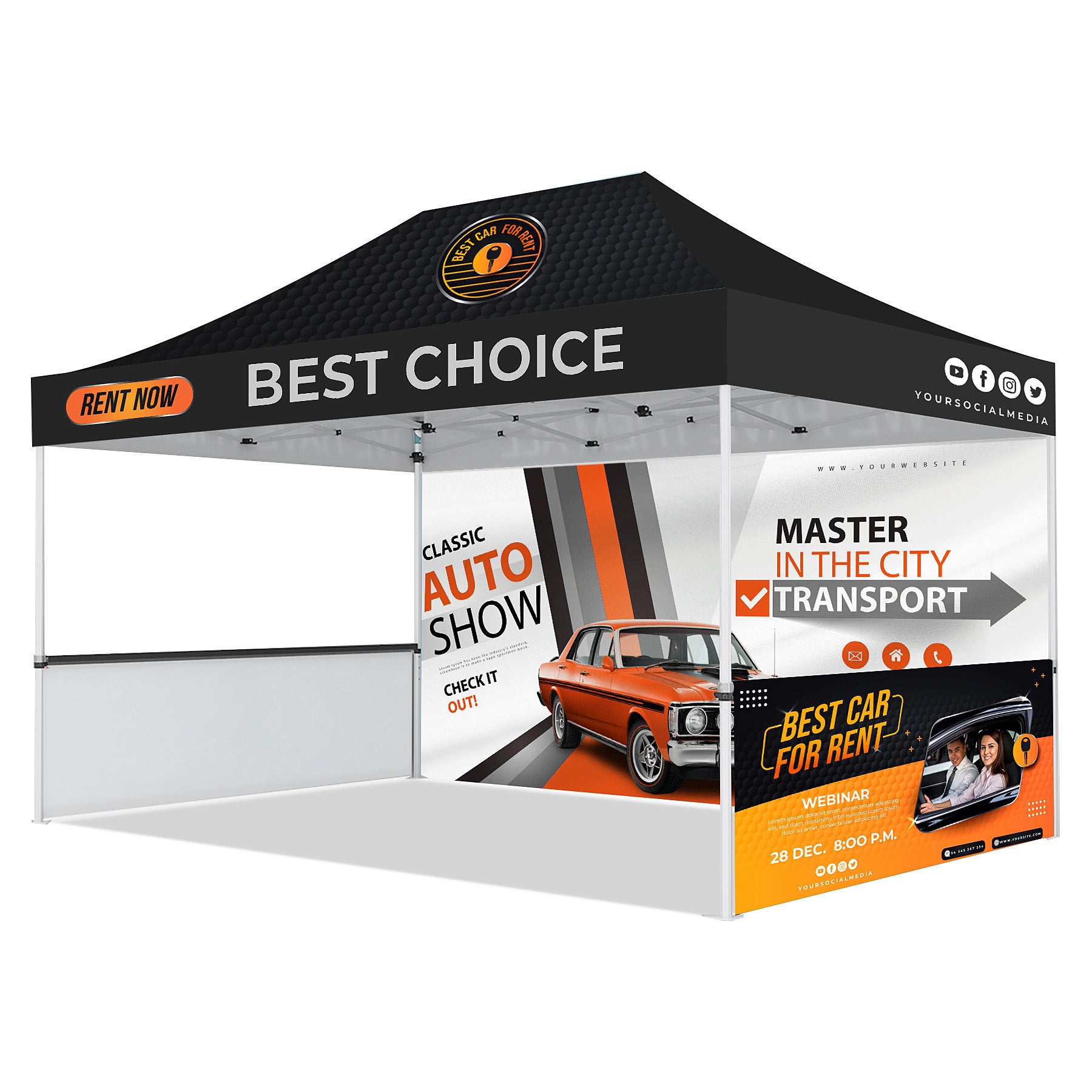 10' x 15' Custom Canopy Tent