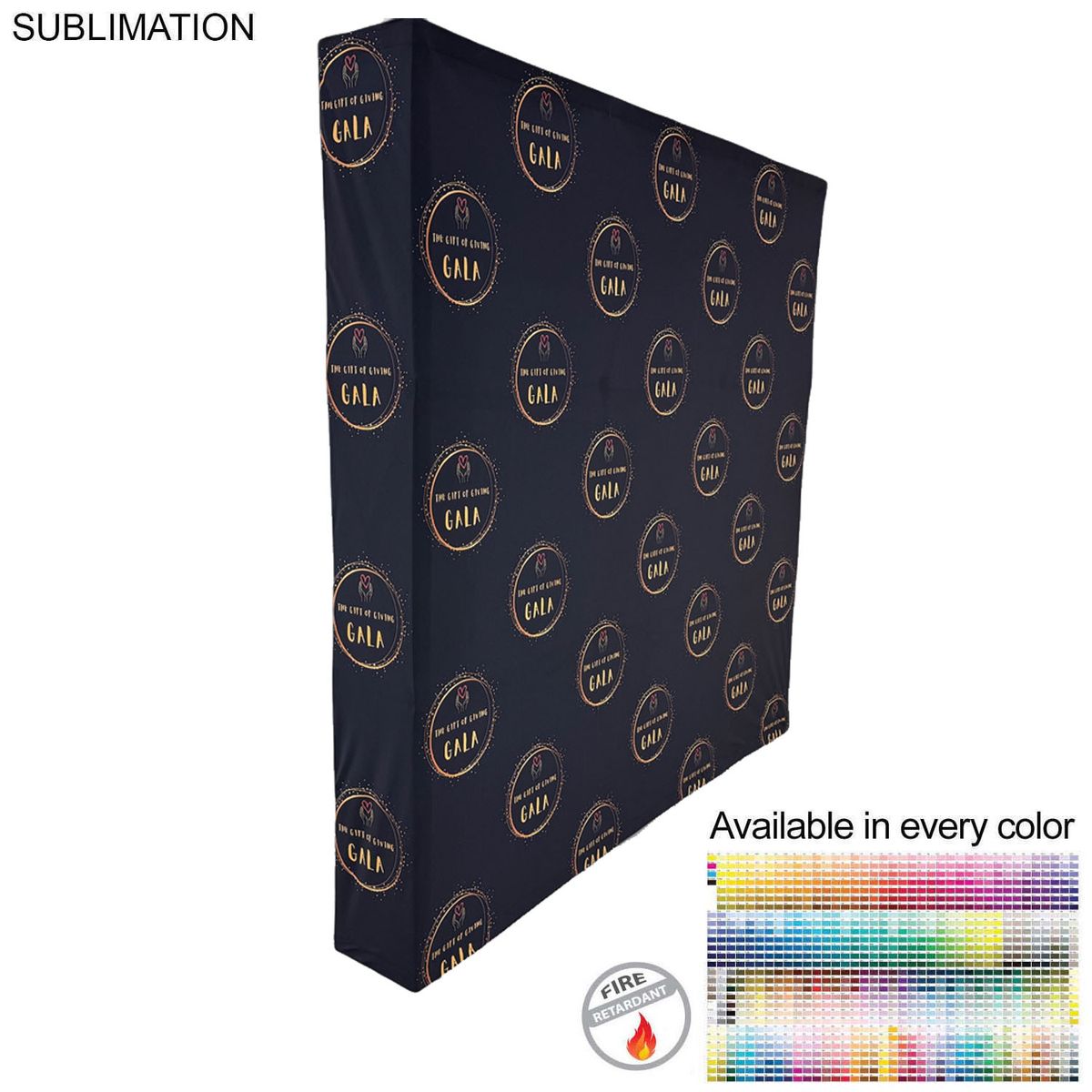 Pop Up Fabric Backdrop - 7.5' x 7.5' (Covered Edges)