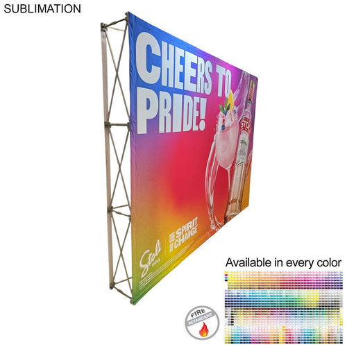 *3 DAY RUSH* Pop Up Fabric Backdrop - 10' x 7.5' (Open Edges)