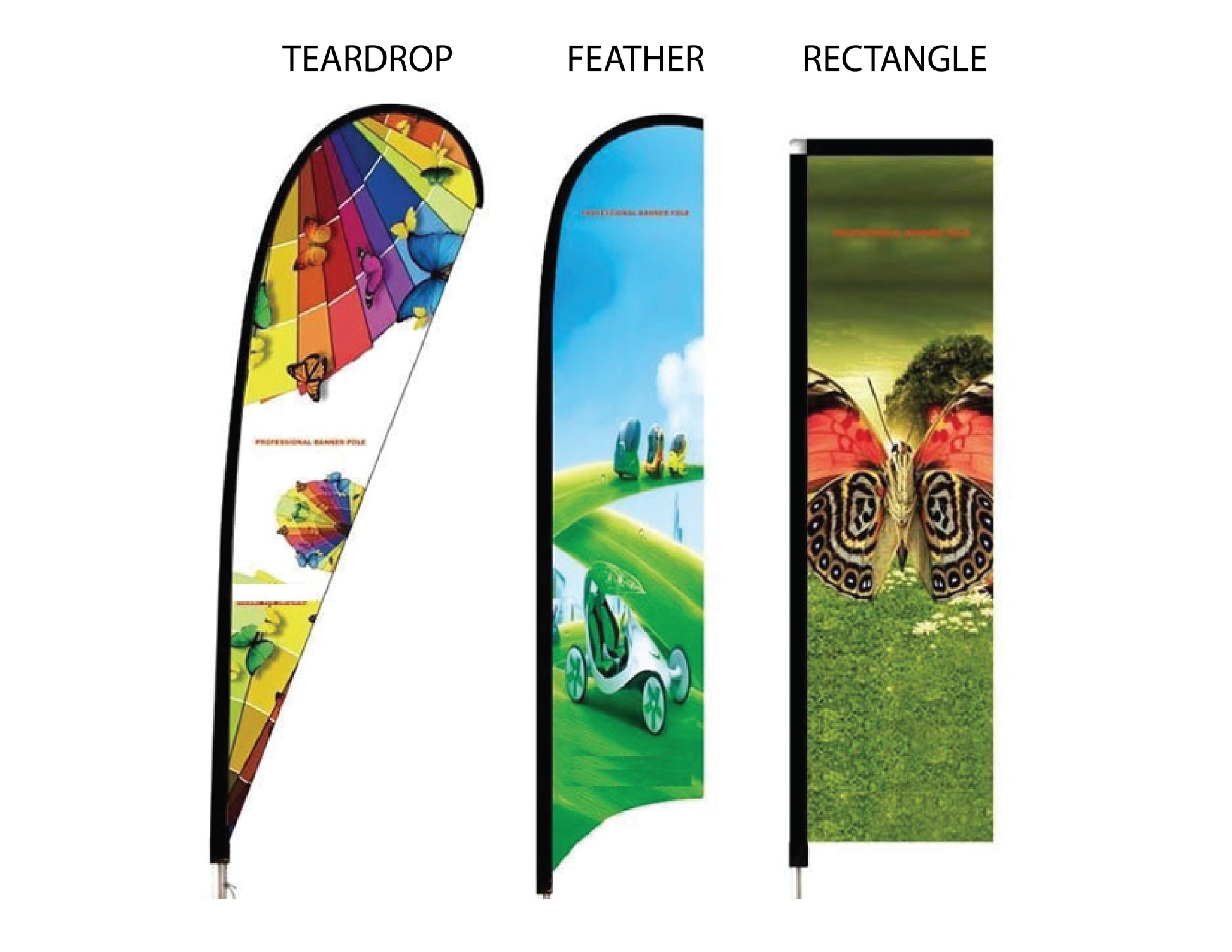 Medium 11' Flag Kit with Glass / Soil Spike