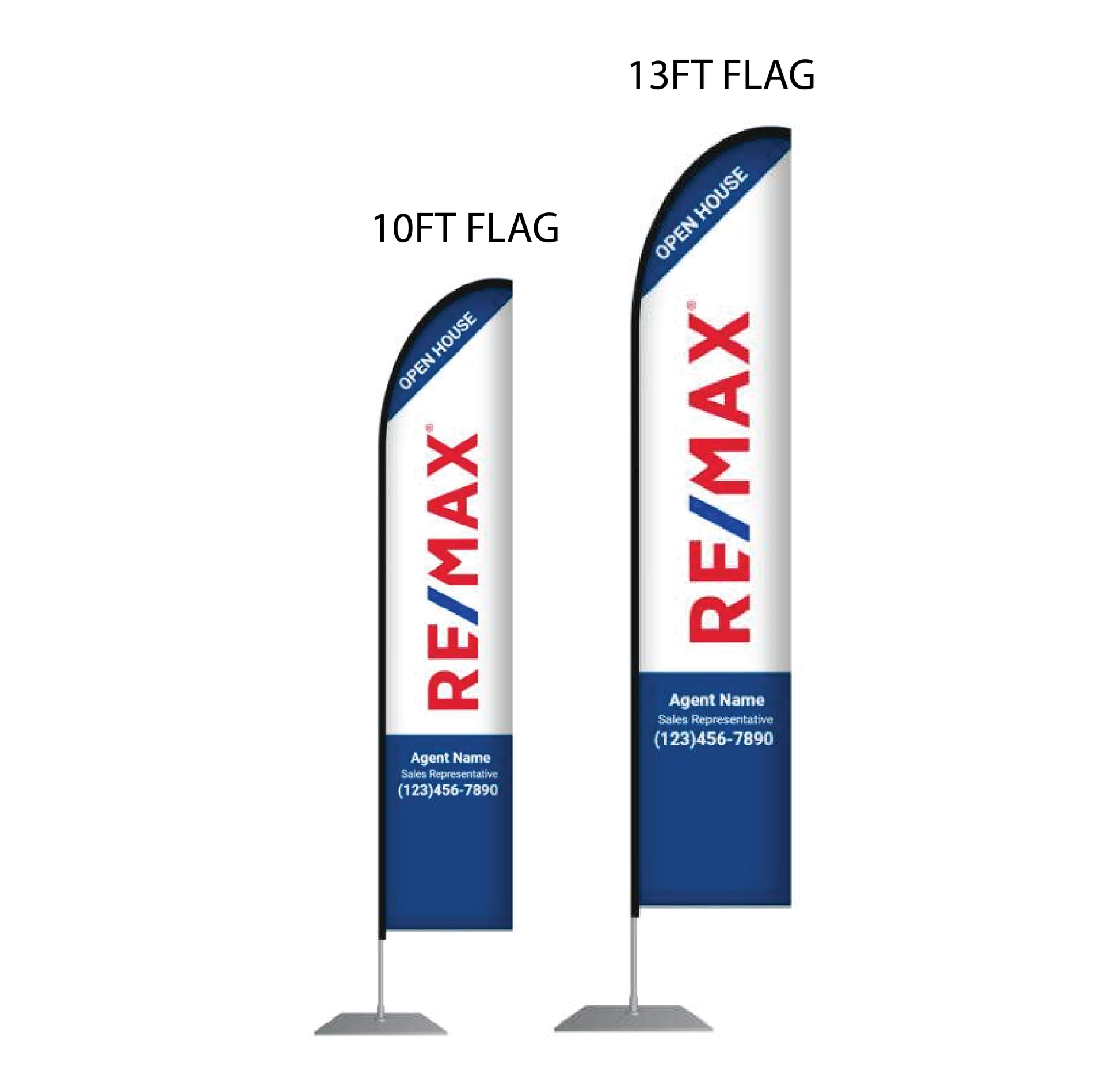 *4 DAY RUSH*  Medium 13' Flag with Outdoor & Indoor Base