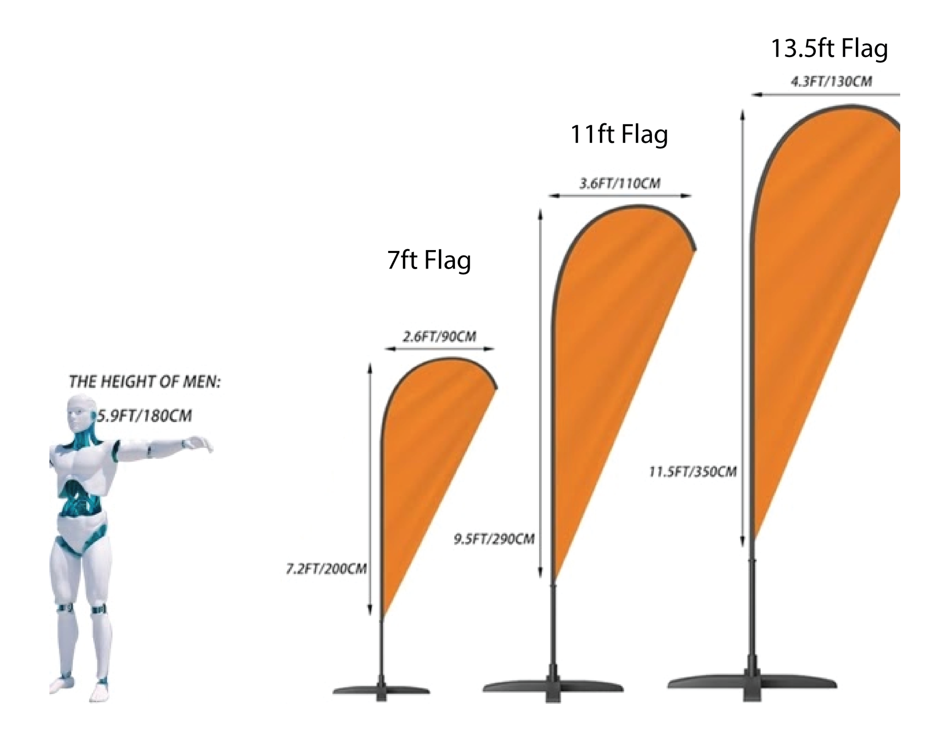 Small 7' Flag Kit with Ground Base
