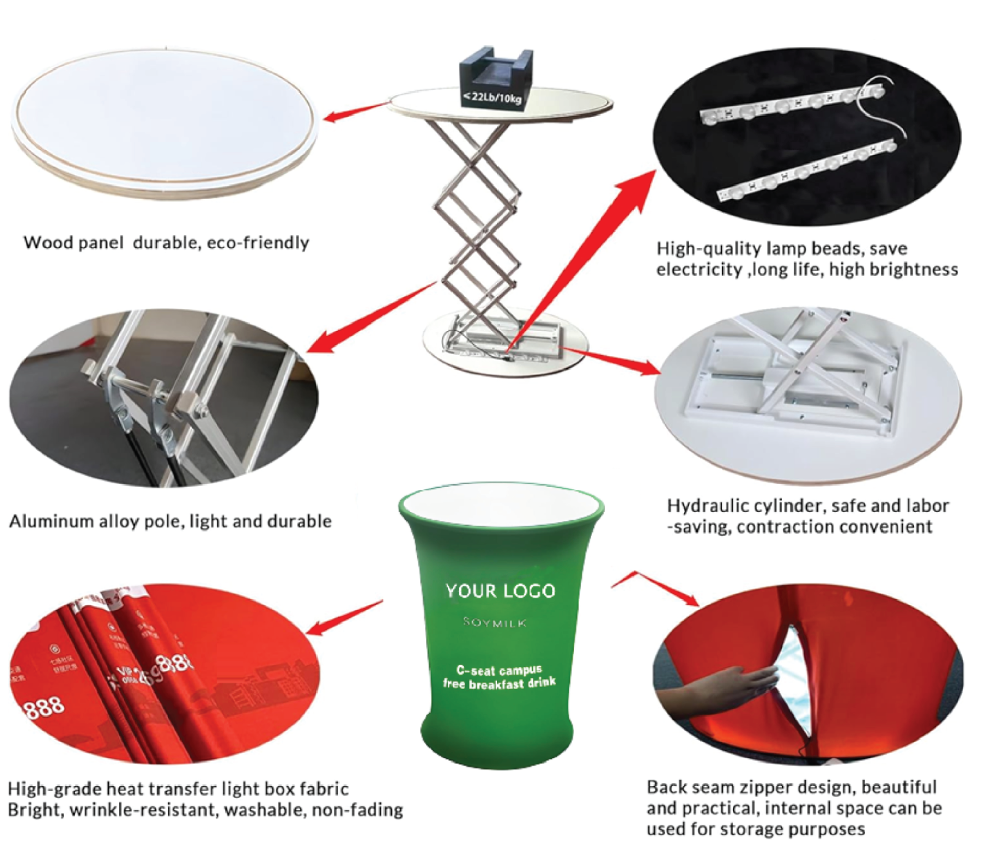 Pop Up Table - Rectangle
